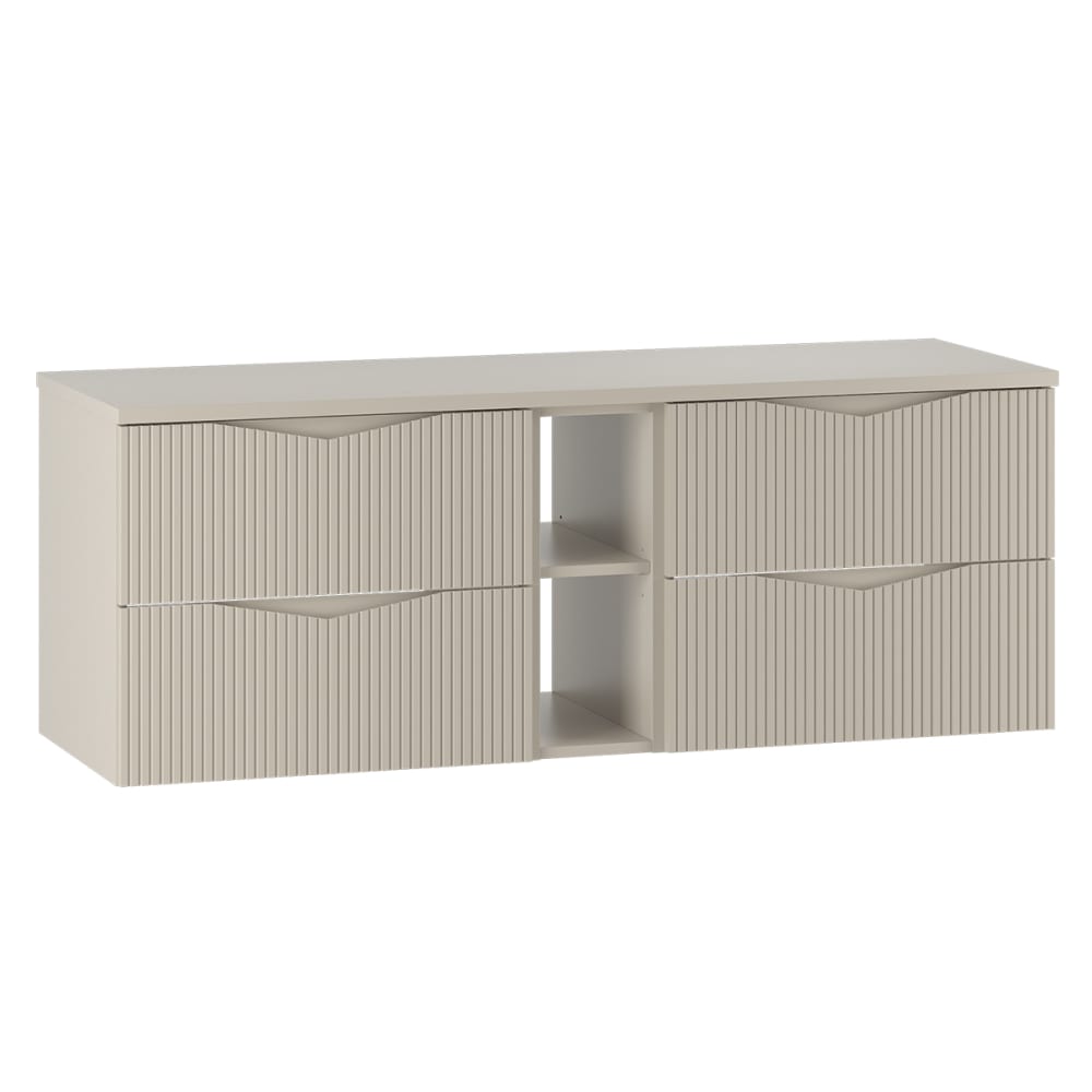Meuble sous-vasque stratifiés beige