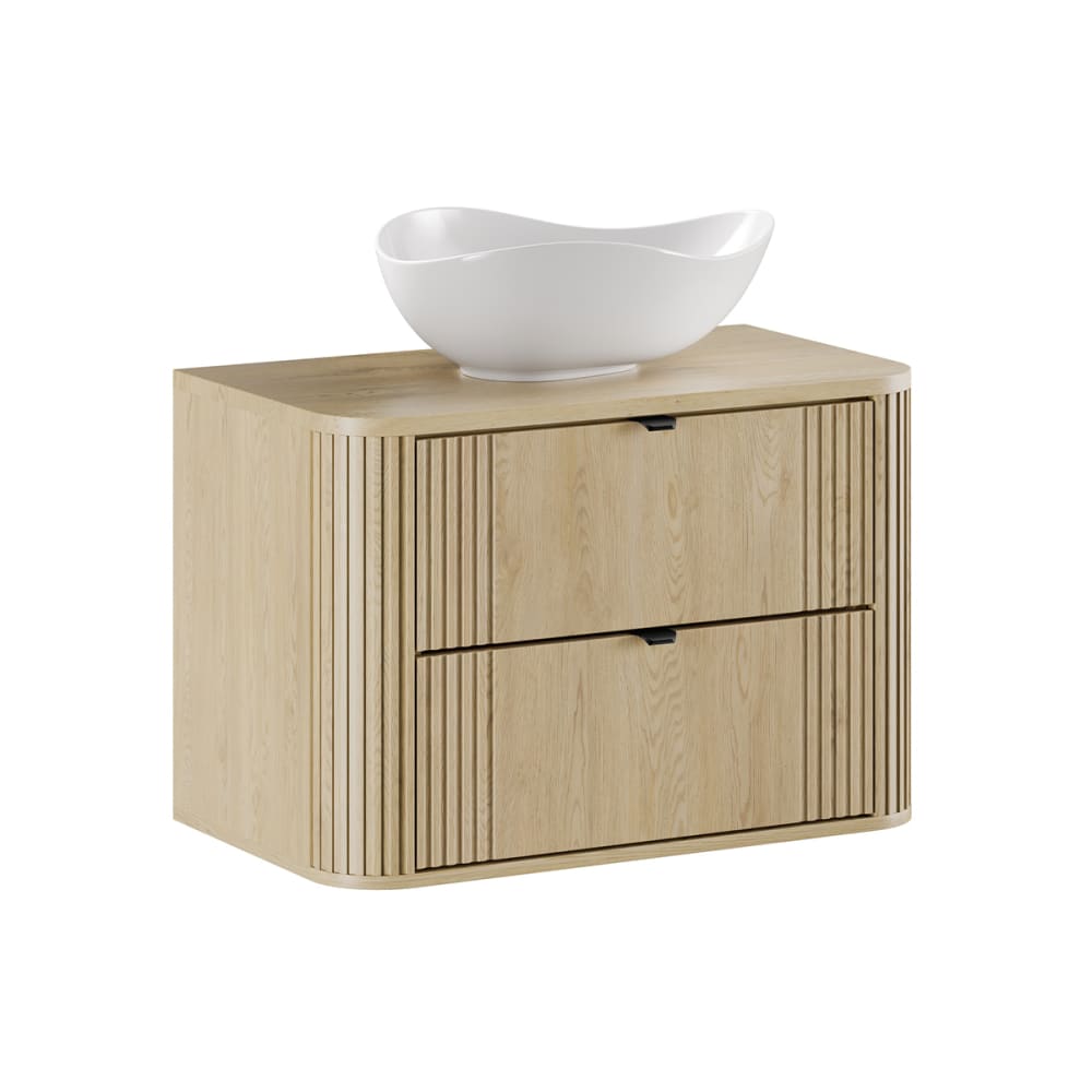 Meuble vasque stratifiés chêne clair