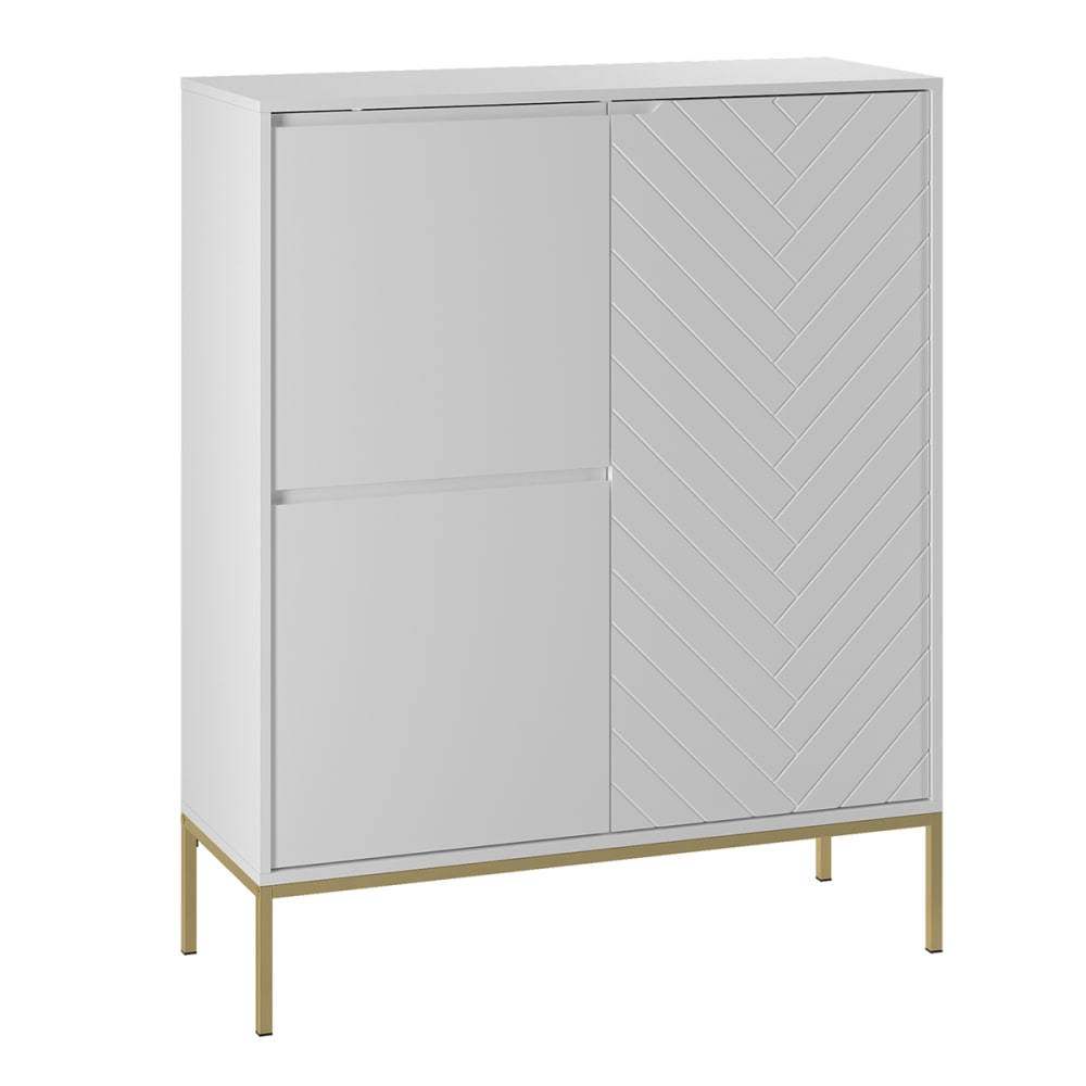 Buffet haut 3 portes stratifiés blanc