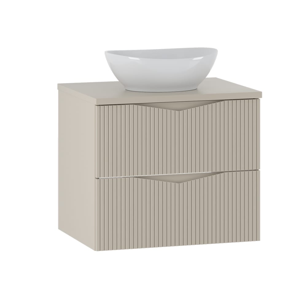 Meuble vasque stratifiés beige
