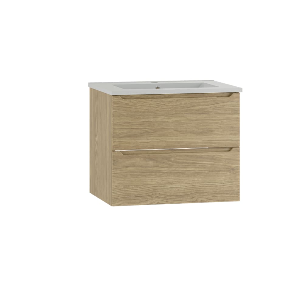 Meuble vasque encastrée stratifiés beige
