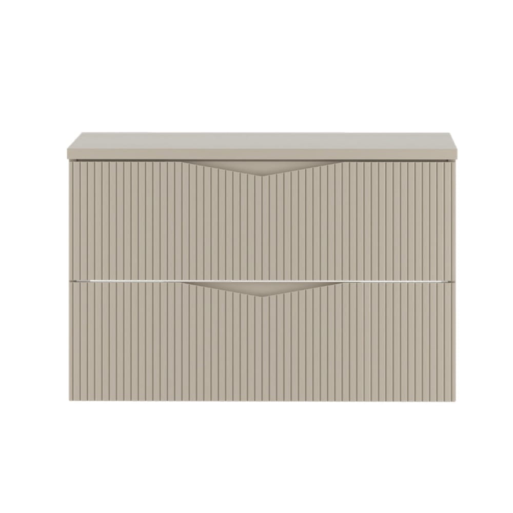Waschtischunterschrank 80cm Waschtisch Melamin Kaschmir - Maisons