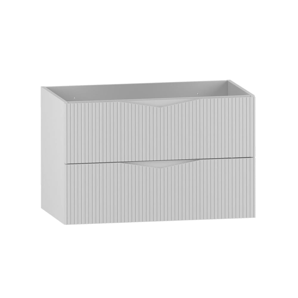 Petits meubles Waschtischunterschrank 80cm Melamin Weiß Weiß Spanplatte