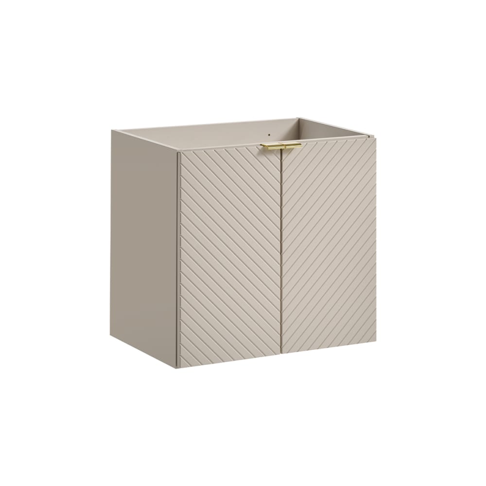 Petits meubles Waschbeckenunterschrank 60cm 2 Türen Melamin Kaschmir Beige Spanplatte