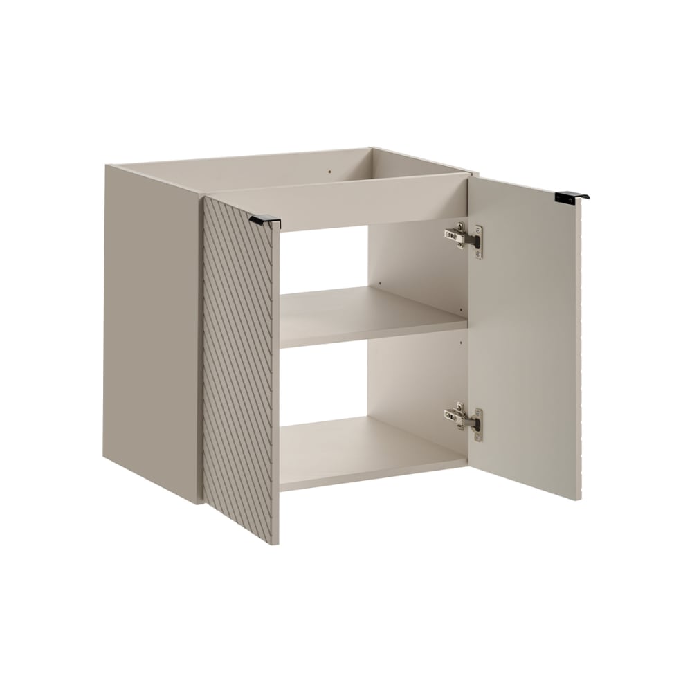 Waschbeckenunterschrank 60cm 2 Türen Melamin Kaschmir - Maisons