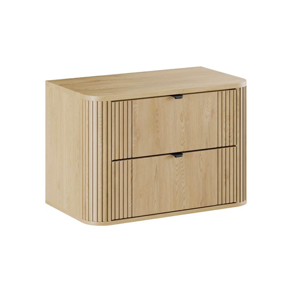 Petits meubles Waschtischunterschrank 80cm Melamin Helle Eiche Braun Spanplatte