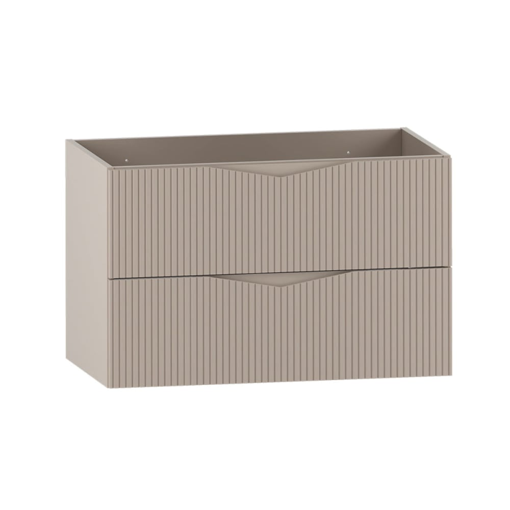 Petits meubles Waschtischunterschrank 80cm Melamin Kaschmir Beige Spanplatte