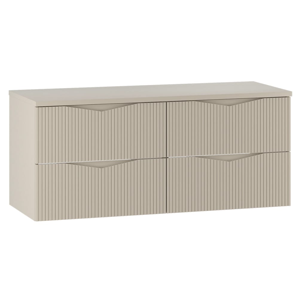 Petits meubles Waschtischunterschrank 120cm Melamin Kaschmir Beige Spanplatte