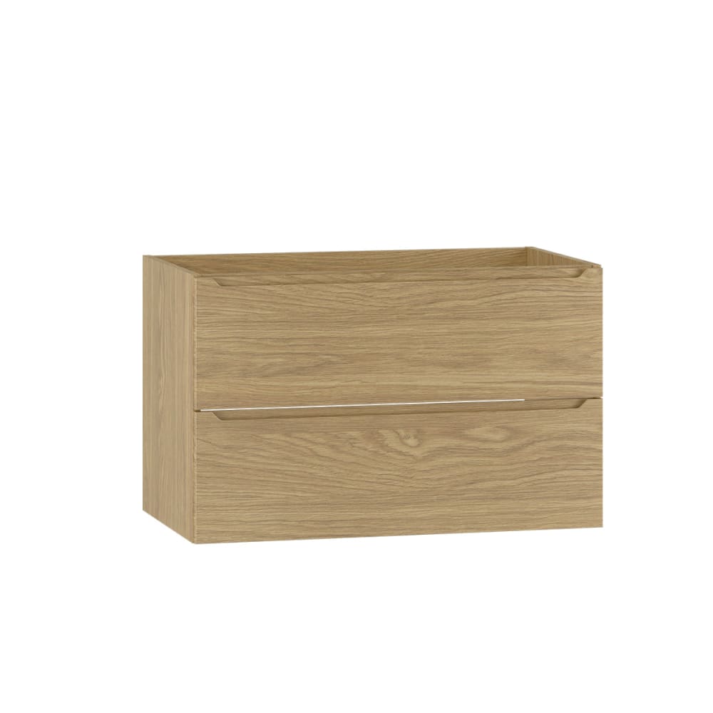 Petits meubles Waschtischunterschrank 80cm Melamin Holz Braun Spanplatte