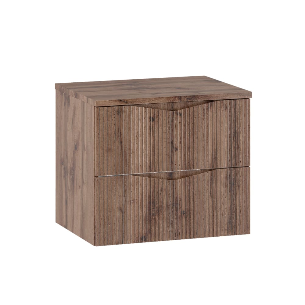 Petits meubles Waschtischunterschrank 60cm Waschtisch Melamin Holz Braun Spanplatte
