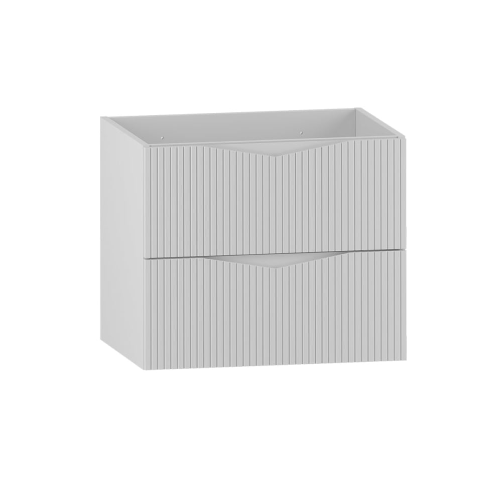 Petits meubles Waschtischunterschrank 60cm Melamin Weiß Weiß Spanplatte