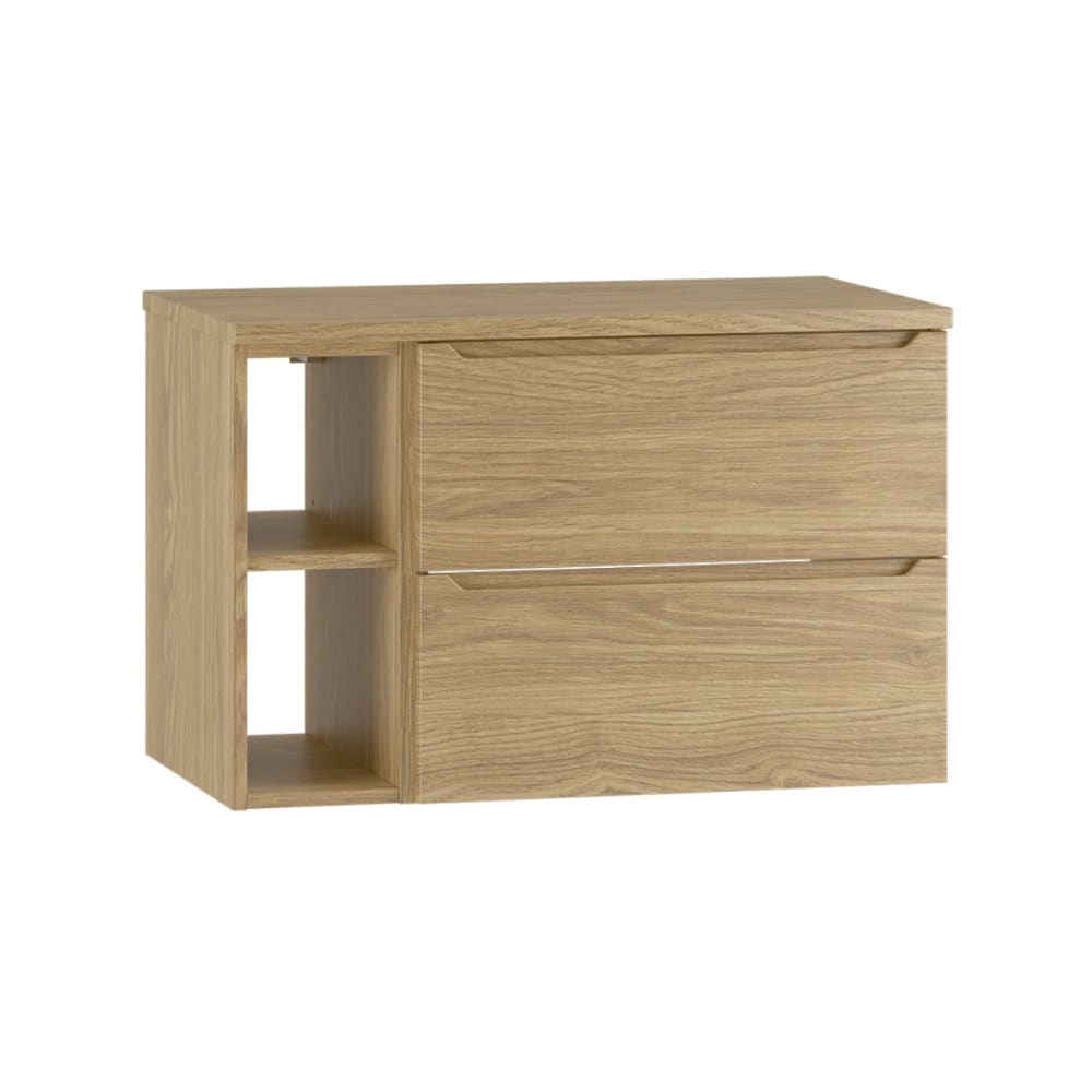 Petits meubles Waschtisch 80cm 2 Nischen Melamin Holz Braun Spanplatte