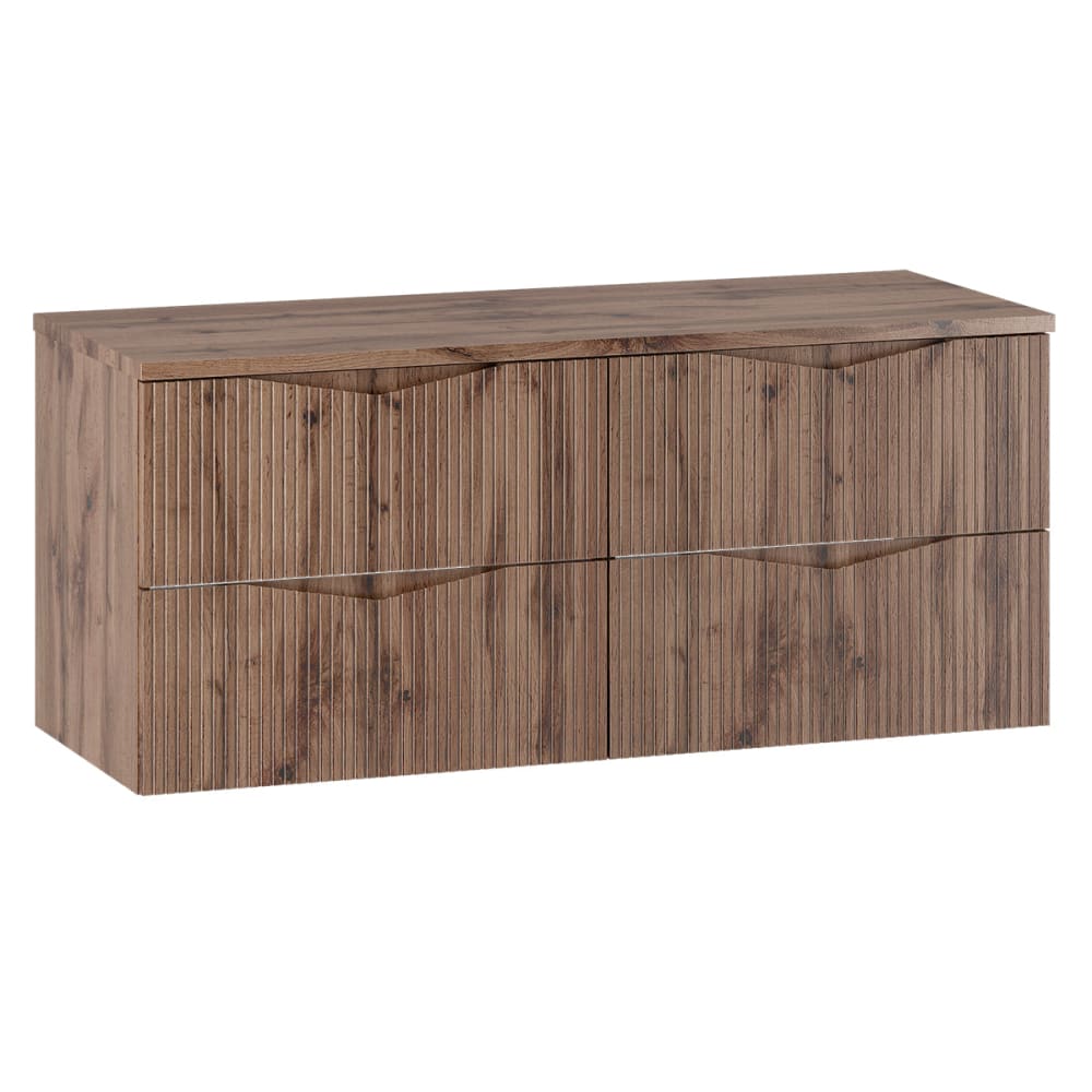 Petits meubles Waschtischunterschrank 120cm Melamin Holz Braun Spanplatte