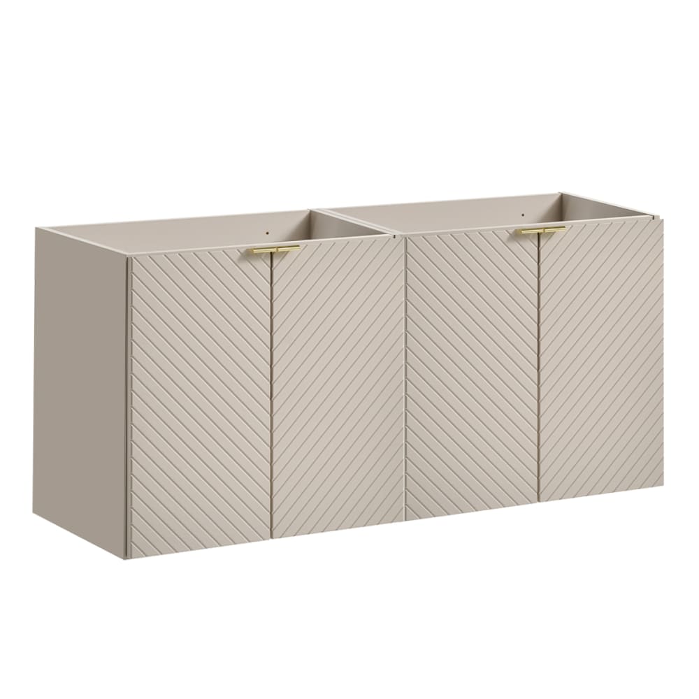 Petits meubles Waschbeckenunterschrank 120cm 4 Türen Melamin Kaschmir Beige Spanplatte
