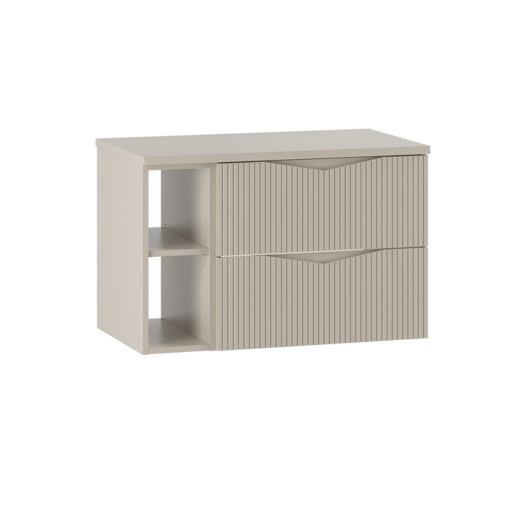 Meuble sous-vasque plan de toilette stratifiés beige