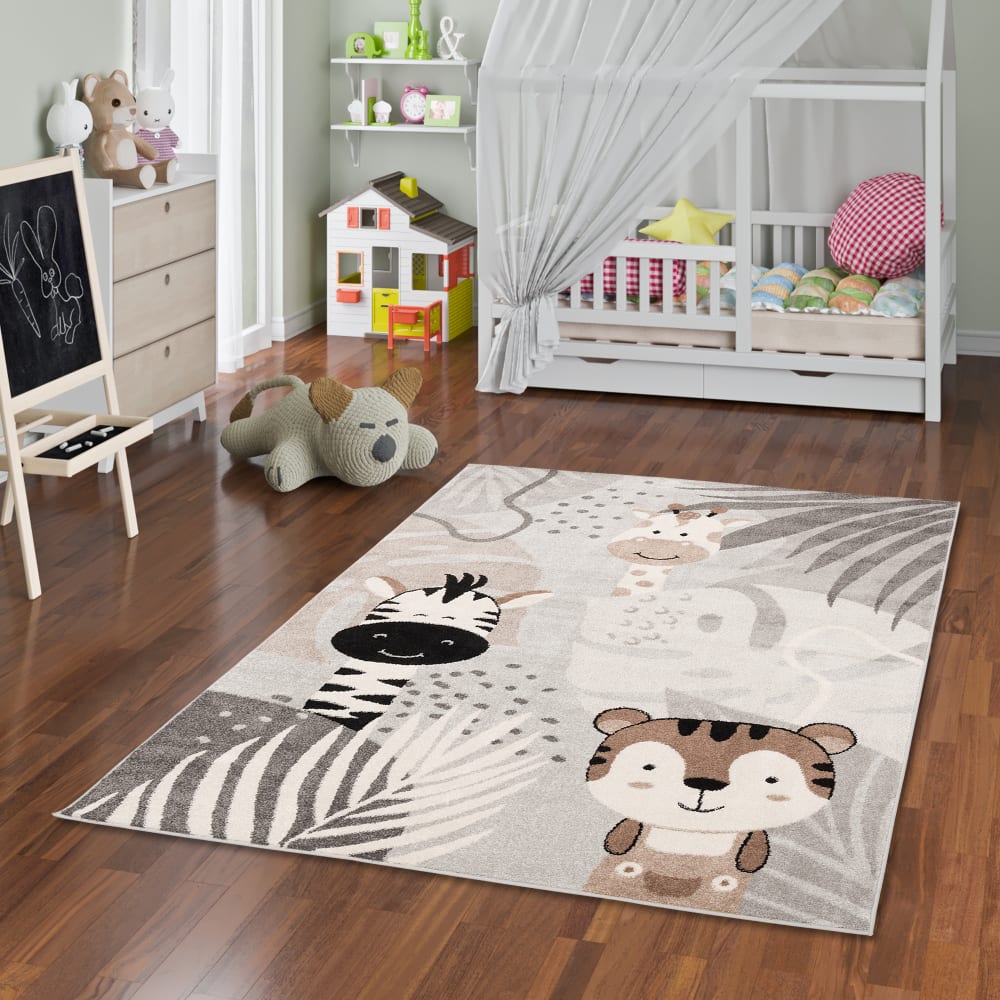 Kinderteppich Safari, grau 140x200 cm - Maisons Du Monde