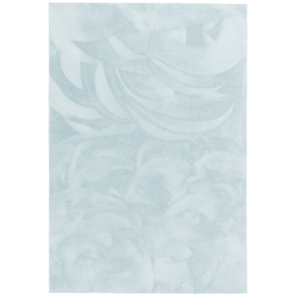 Tapis en fausse fourrure - uni bleu