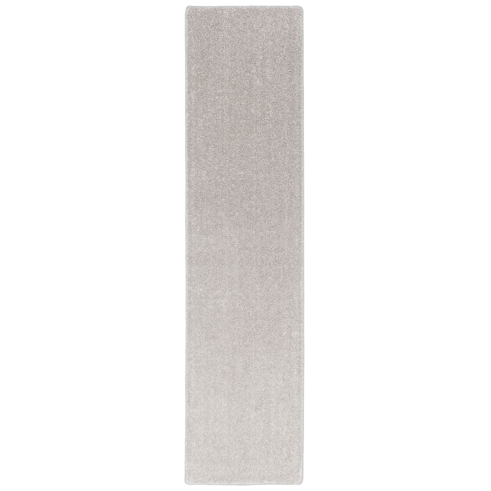 Tapis couloir uni gris argent 80x200 cm