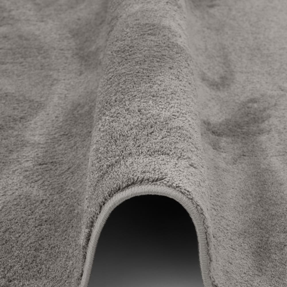 Tapis à poils longs moelleux uni gris 80x150 cm — vue 4