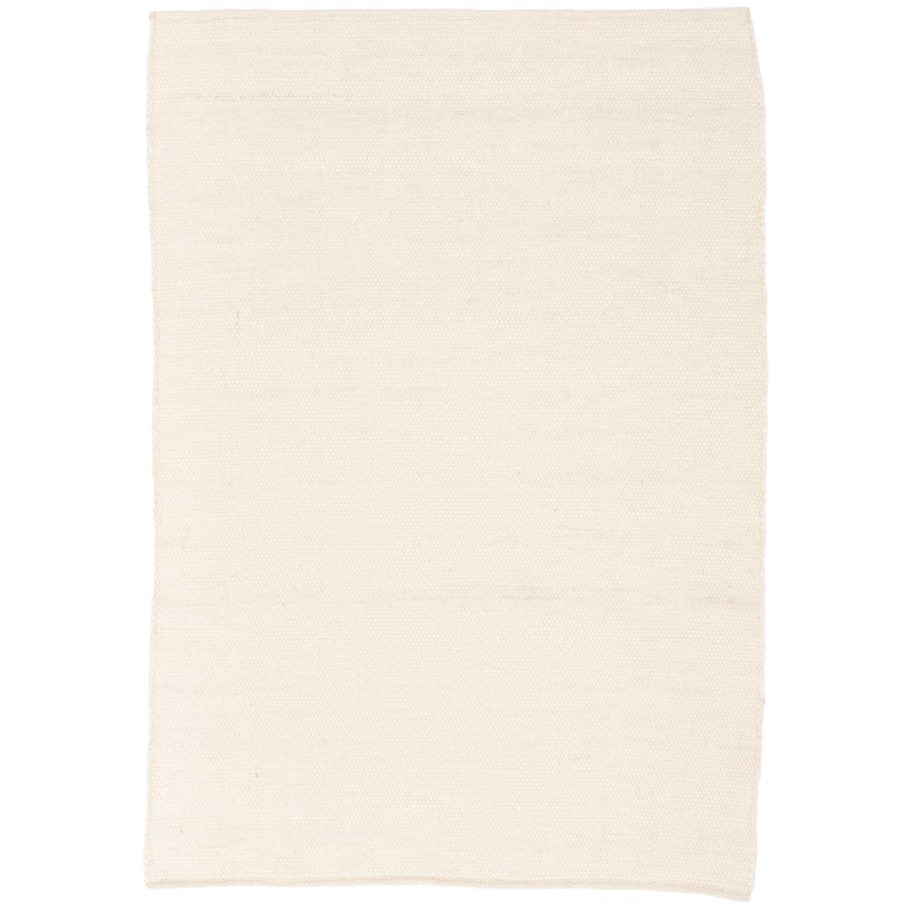 Tapis en laine naturel chiné laine blanche 60x90 cm