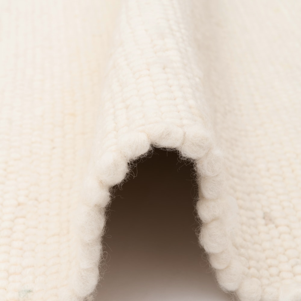 Tapis en laine naturel chiné laine blanche 60x90 cm — vue 4