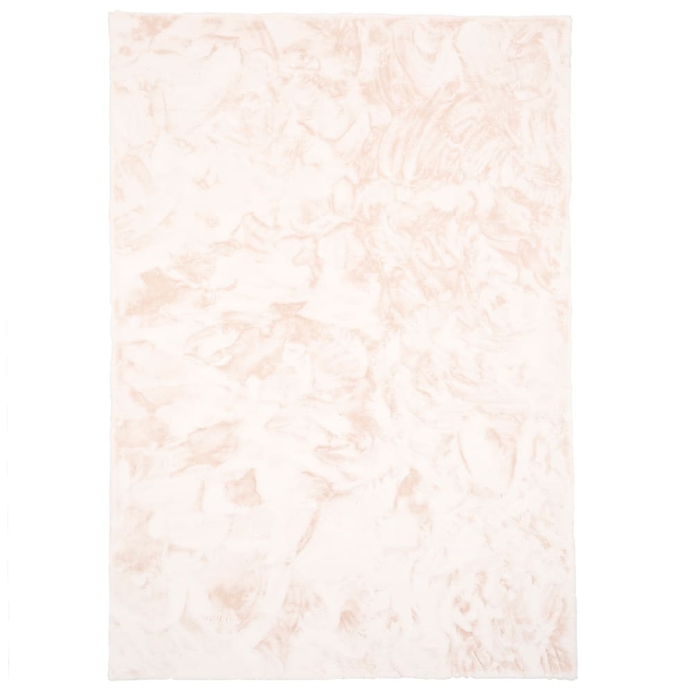 Tapis en fausse fourrure crème 60x90 cm