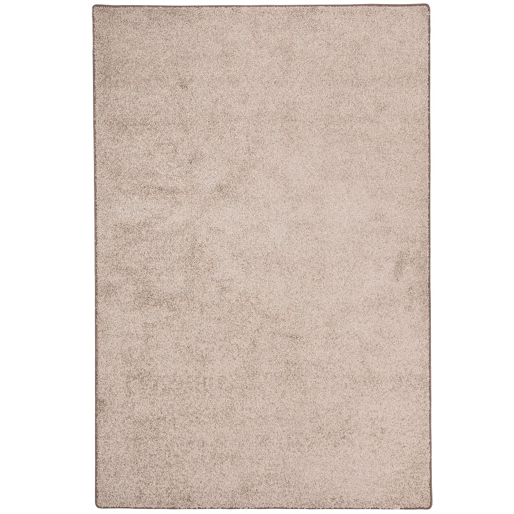 Tapis en velours à poils longs taupe 133x133 cm