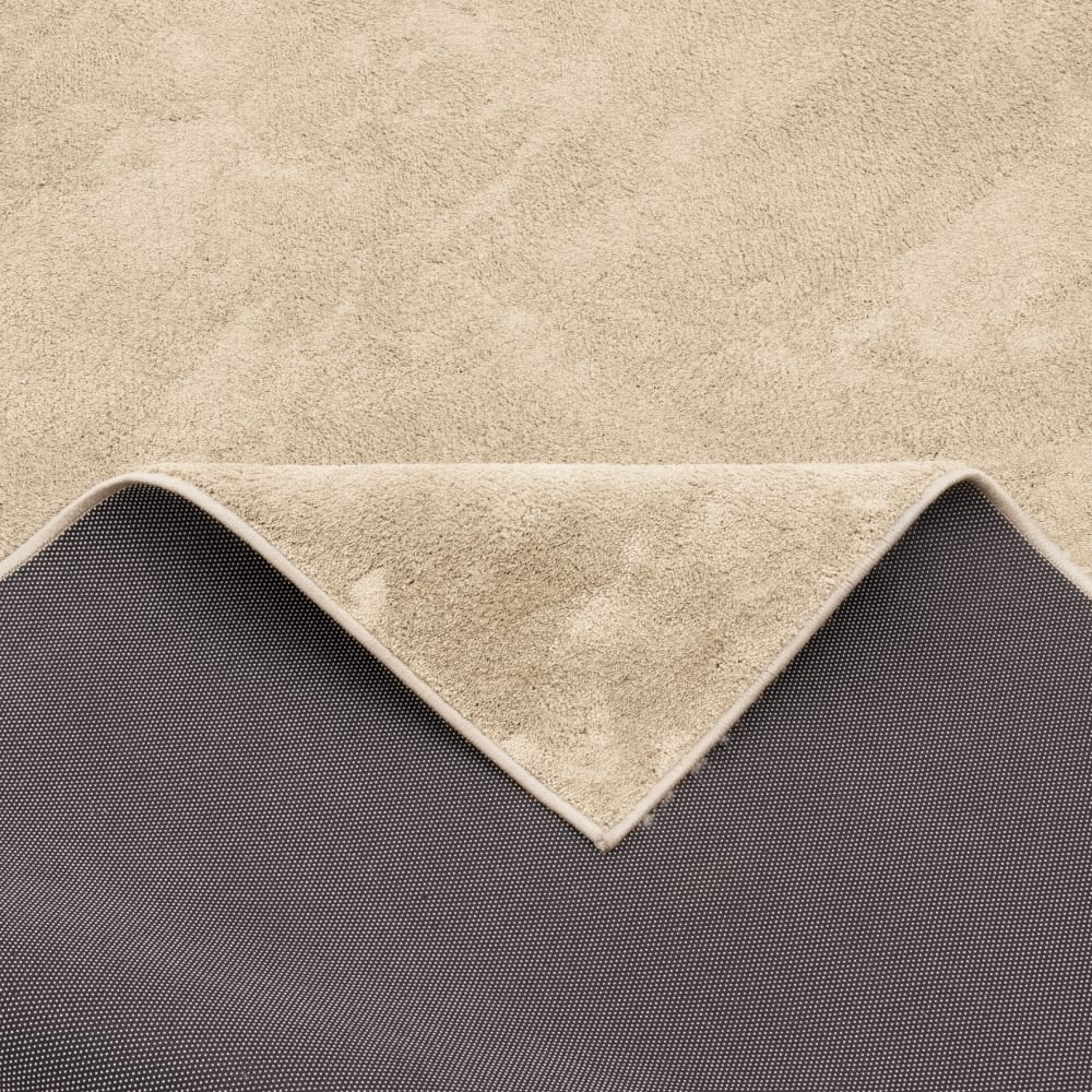 Tapis à poils longs moelleux uni beige 140x200 cm — vue 4