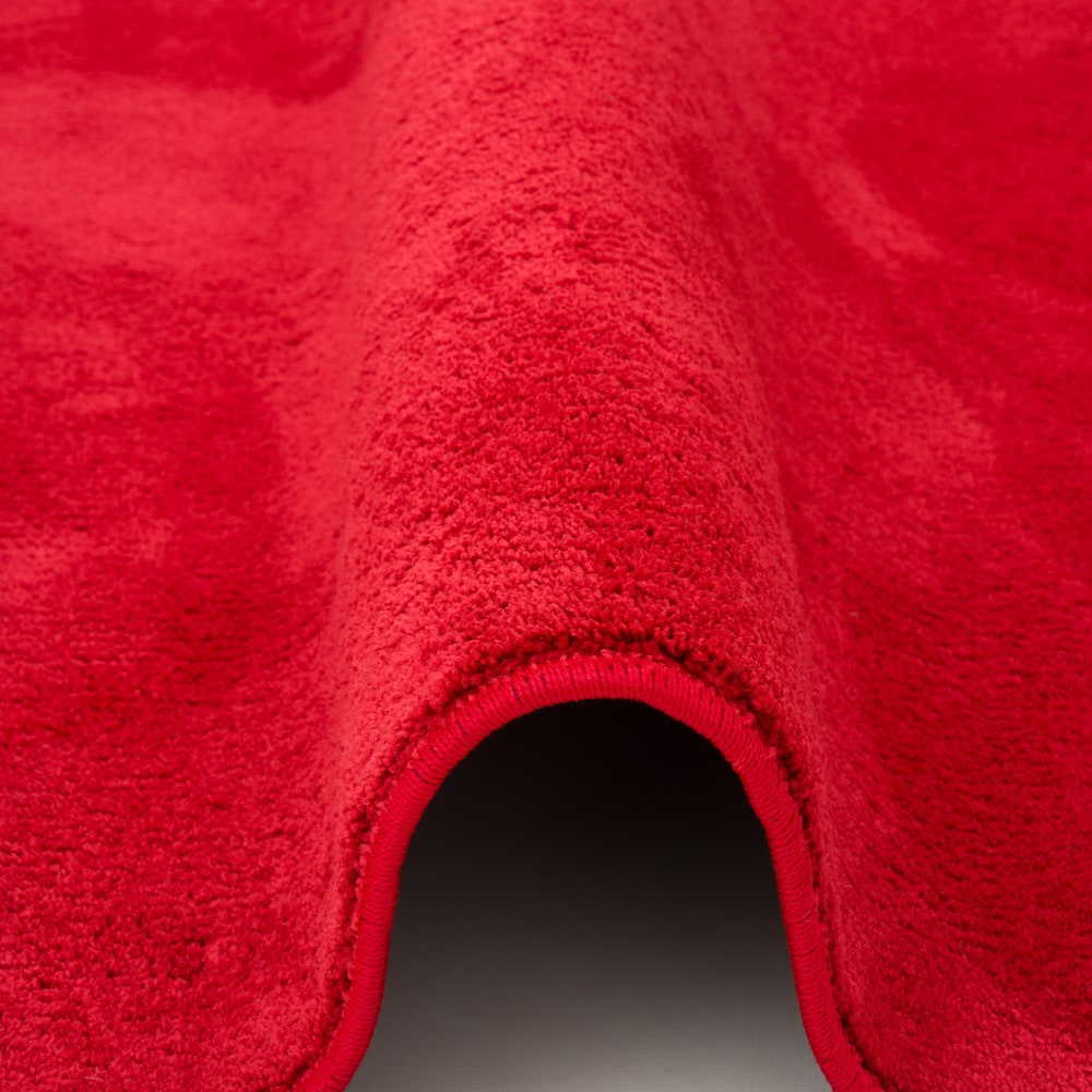 Tapis à poils longs moelleux uni vin rouge 80x150 cm — vue 4