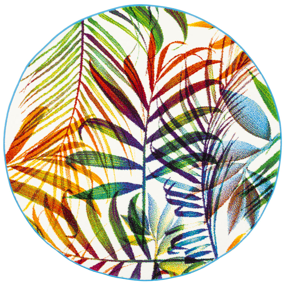 Tapis design rond à - branches