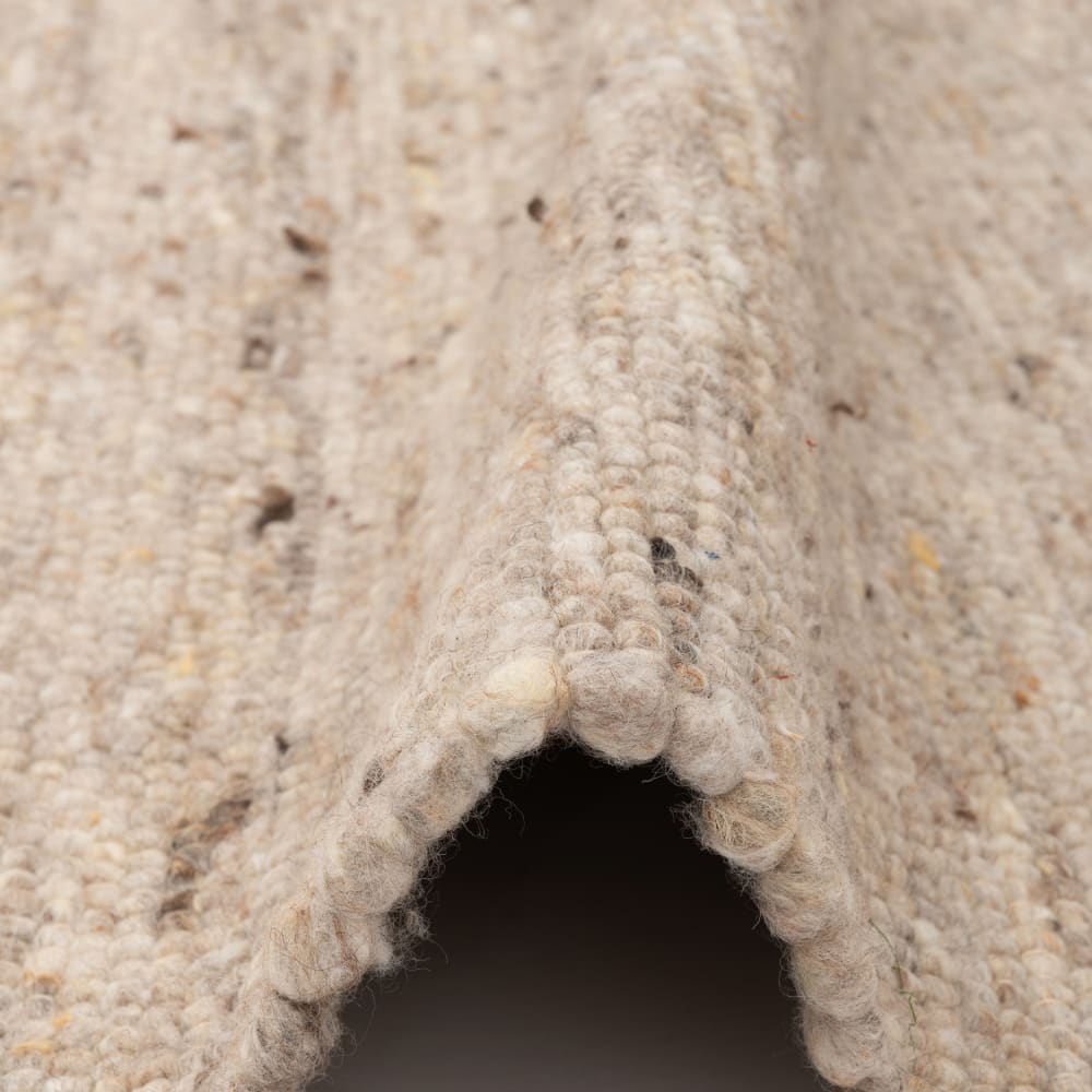 Tapis en laine naturel chiné beige 70x240 cm — vue 4