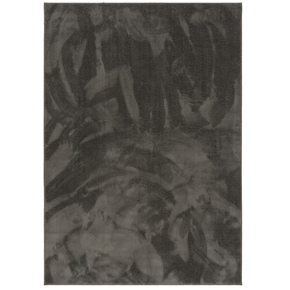 Tapis à poils longs moelleux uni anthracite 120x170 cm
