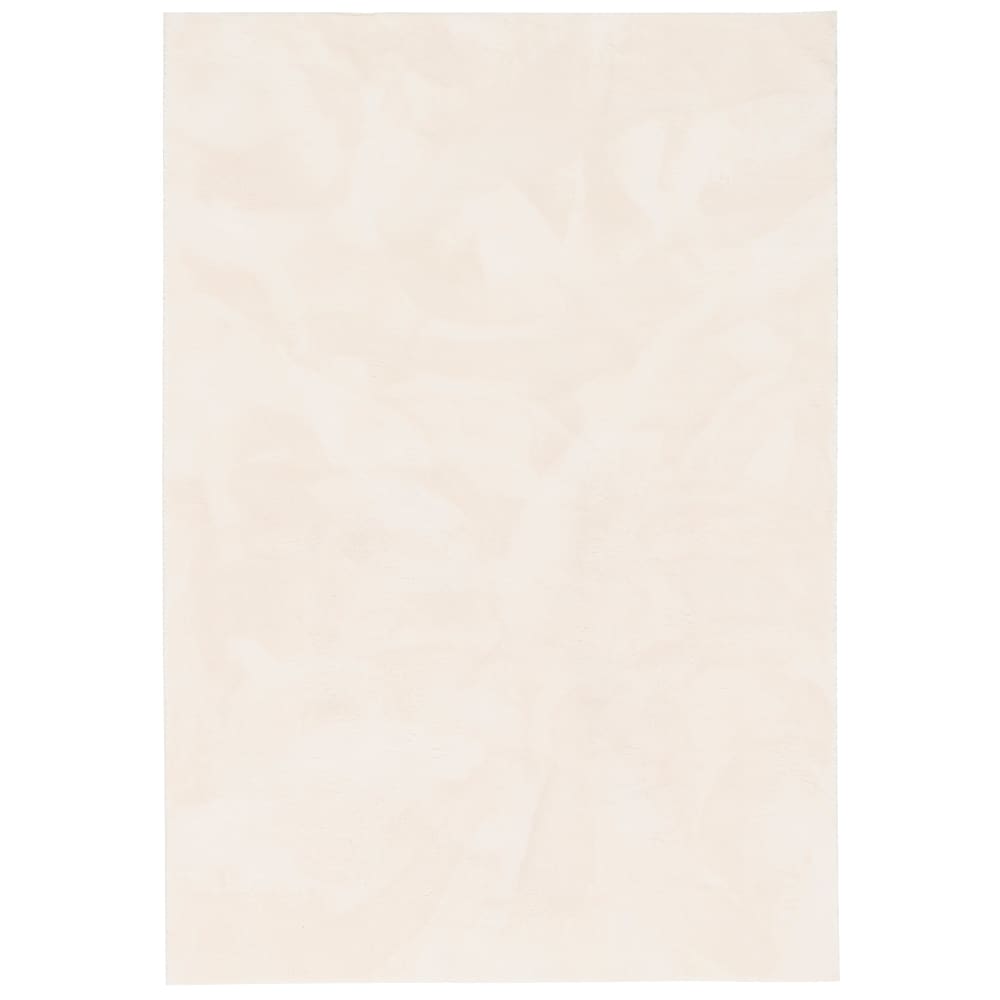 Tapis en fausse fourrure uni crème 80x150 cm