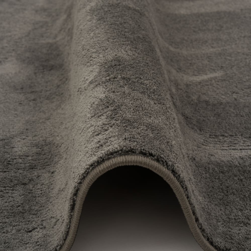 Tapis à poils longs moelleux uni anthracite 80x150 cm — vue 4