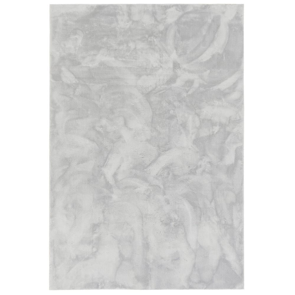 Tapis en fausse fourrure uni gris 120x170 cm