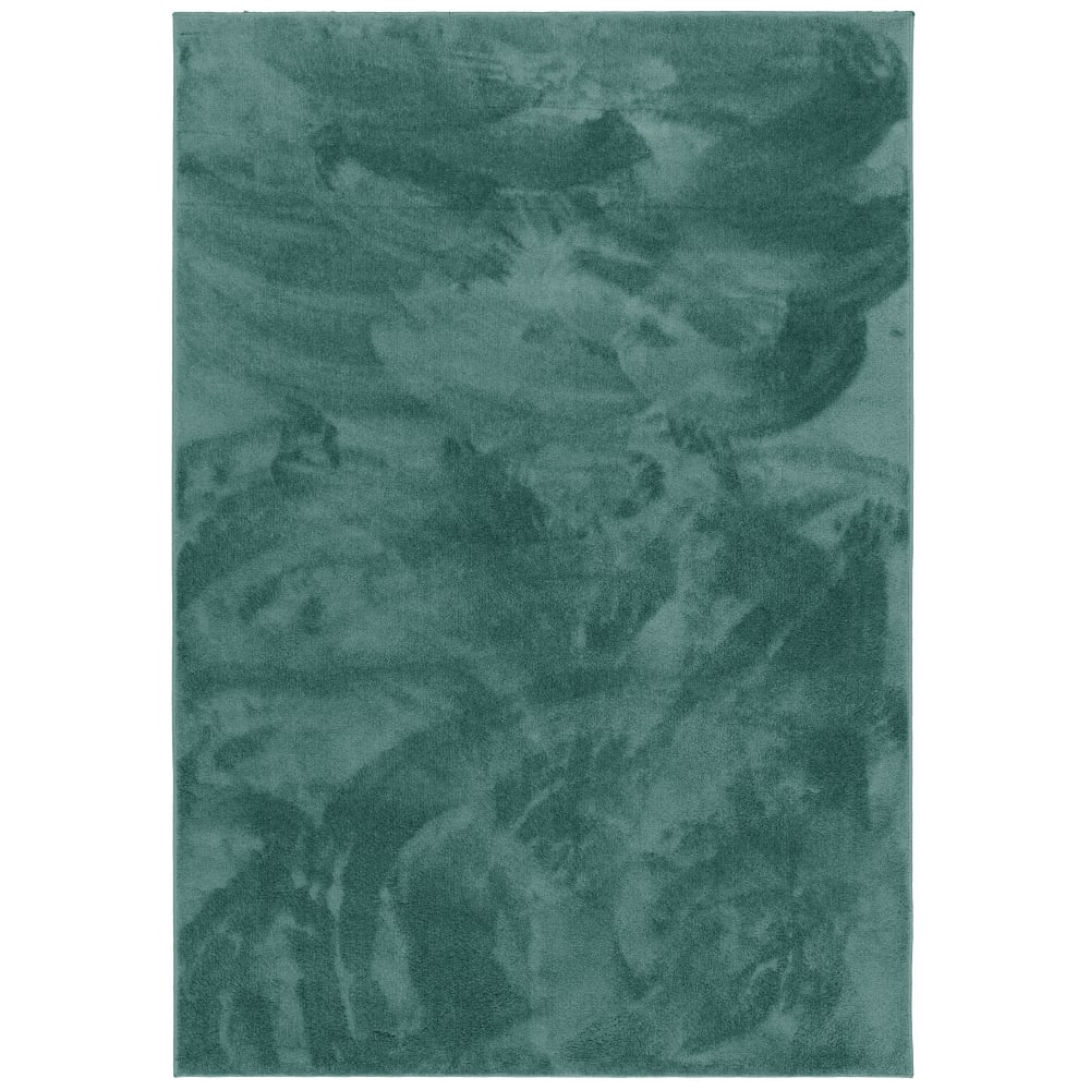 Tapis à poils longs moelleux uni vert menthe 80x150 cm