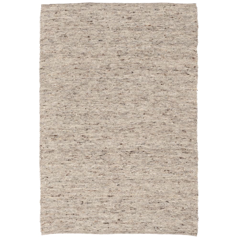 Tapis en laine naturel chiné marron 60x90 cm