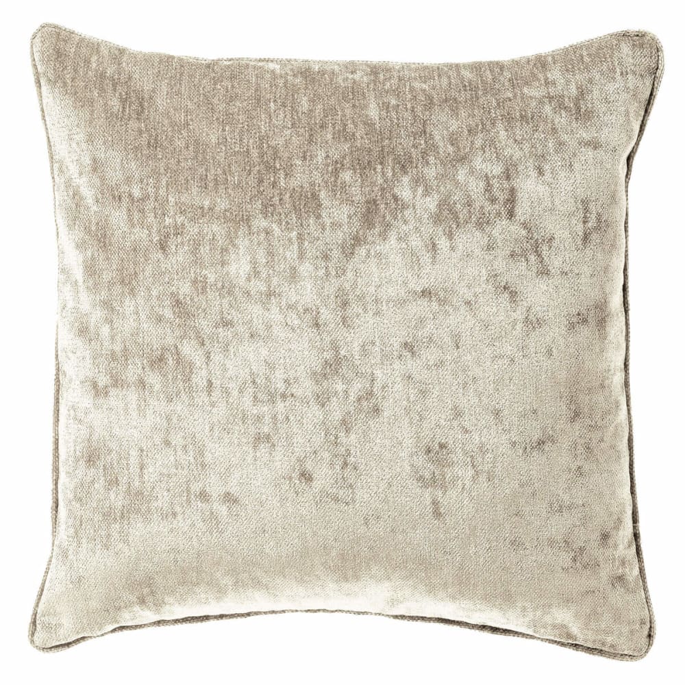 Housse de coussin beige 60x60 cm