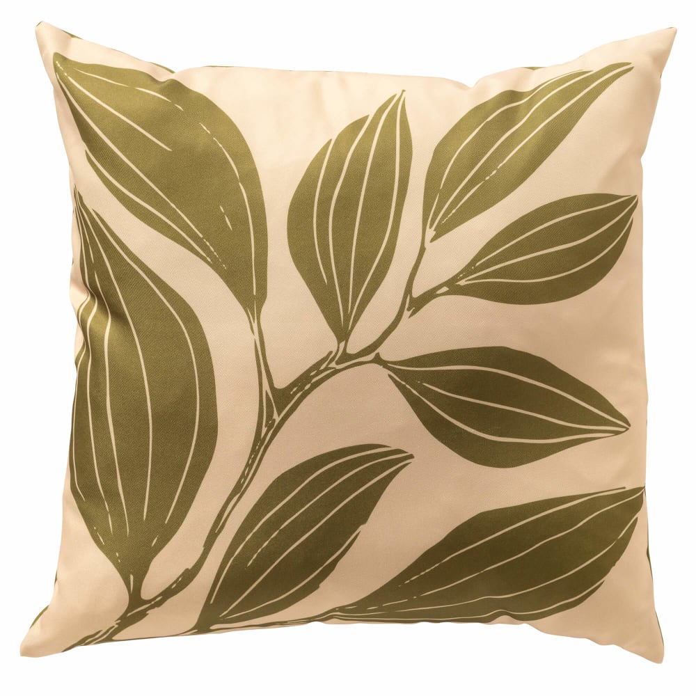 Coussin extérieur 45x45 cm beige Fleuri