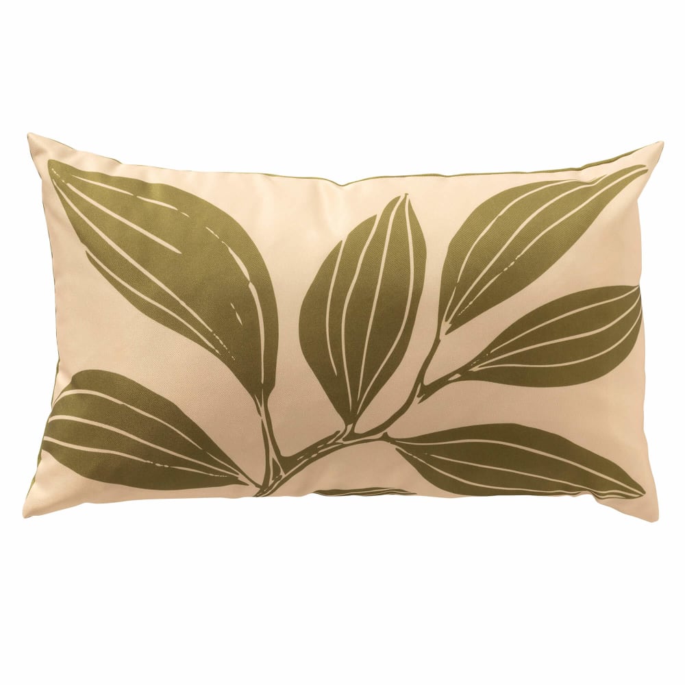 Coussin extérieur 30x50 cm beige Fleuri