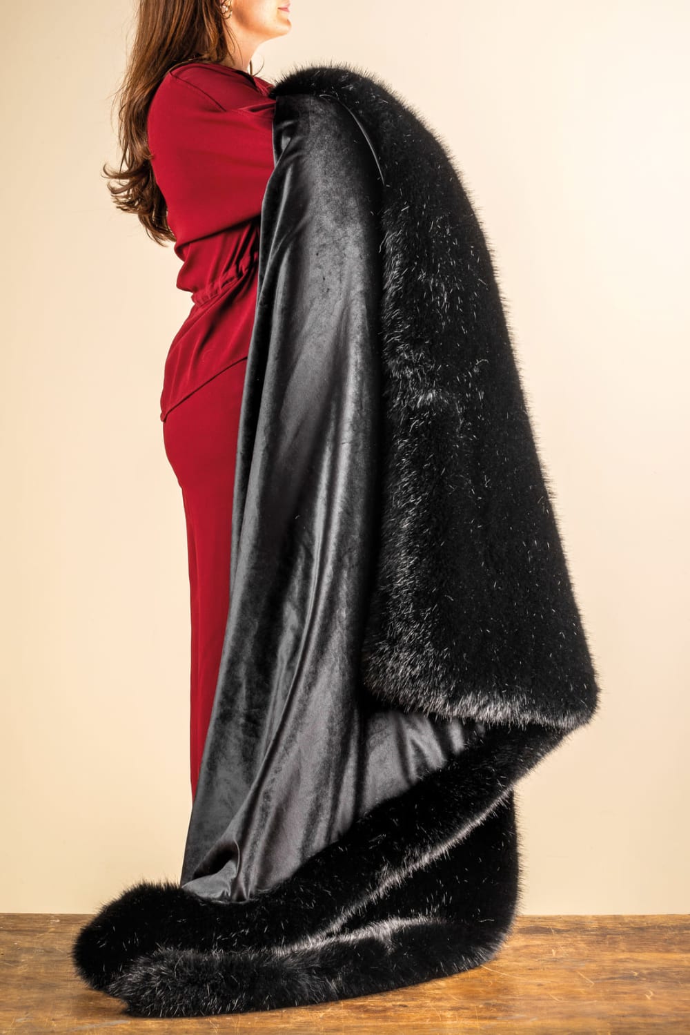 plaid noir 140x180 cm