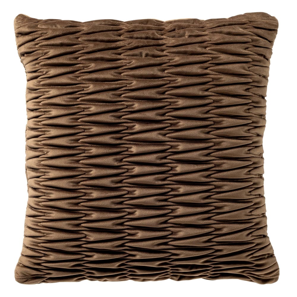 coussin marron 43x43