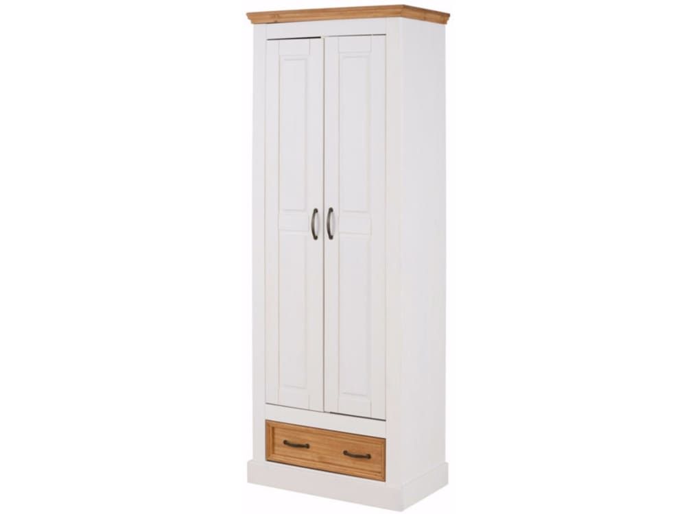 Armoire avec 2 portes 1 tiroir en pin blanc