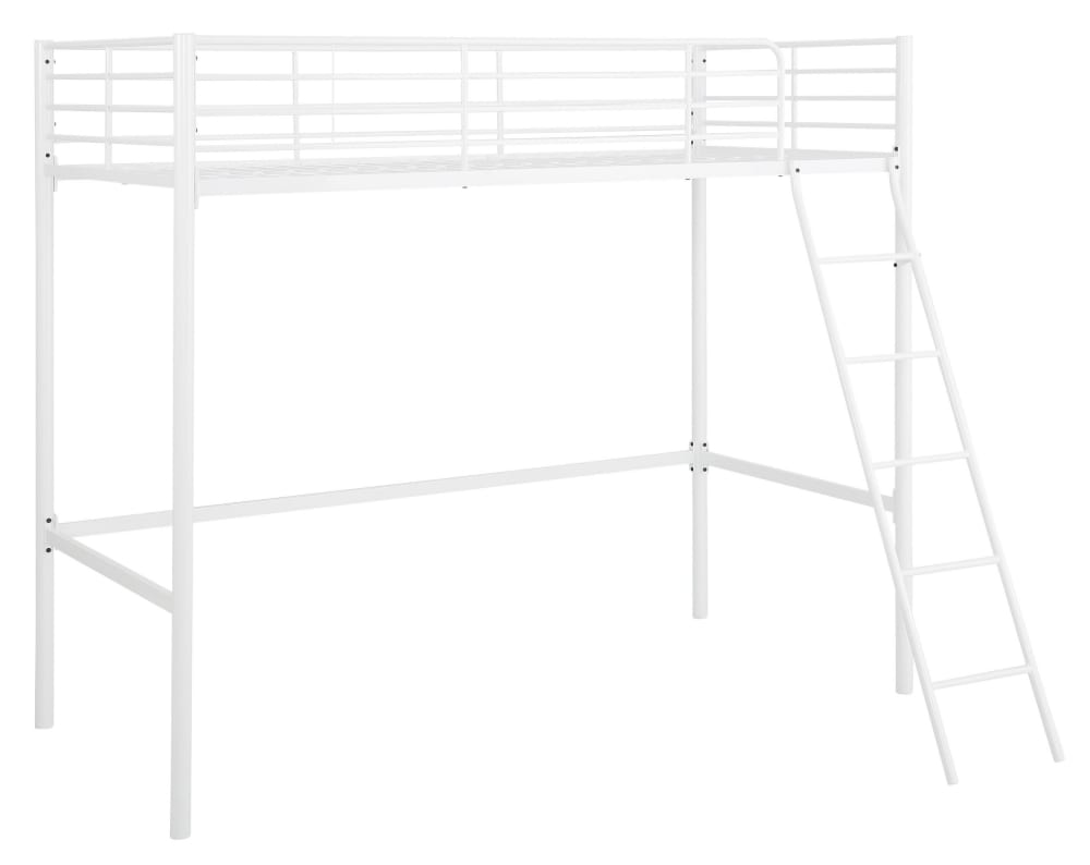 Lit mezzanine 90 en métal blanc