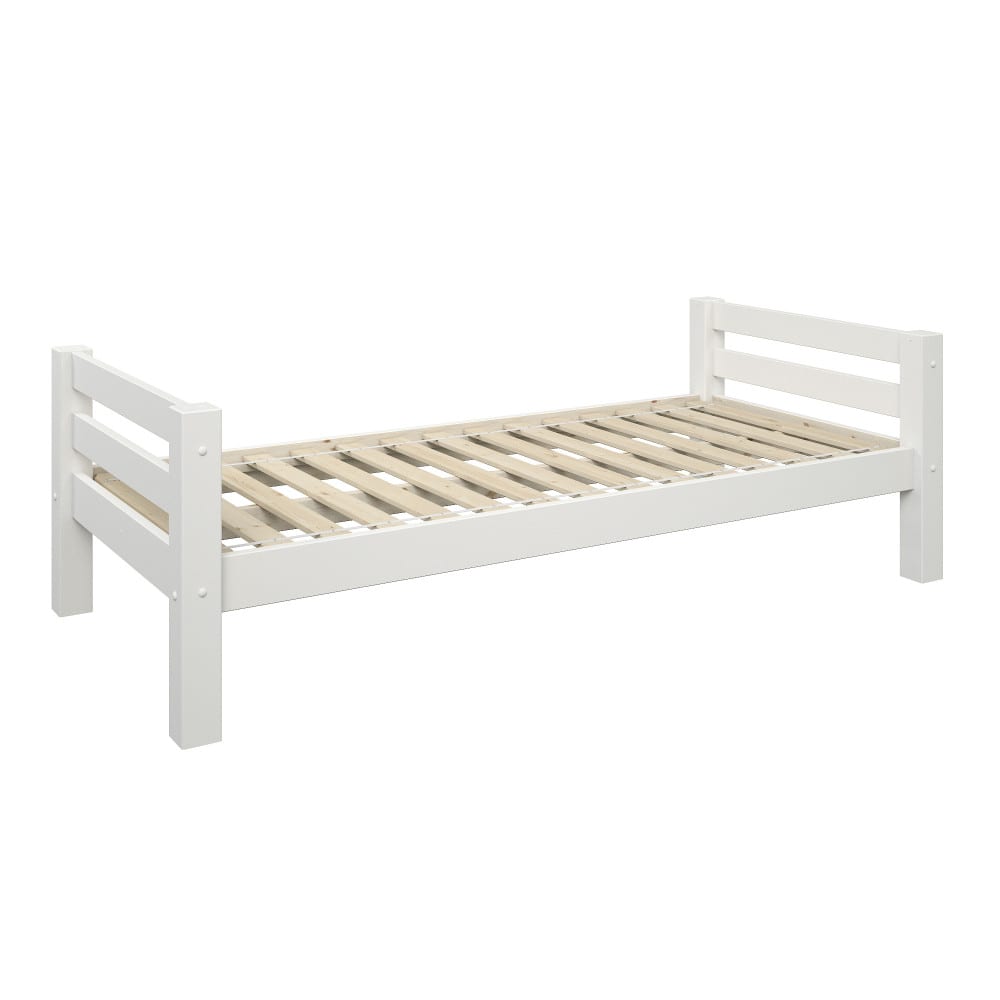 Lit enfant extra solide pin massif blanc 90x200