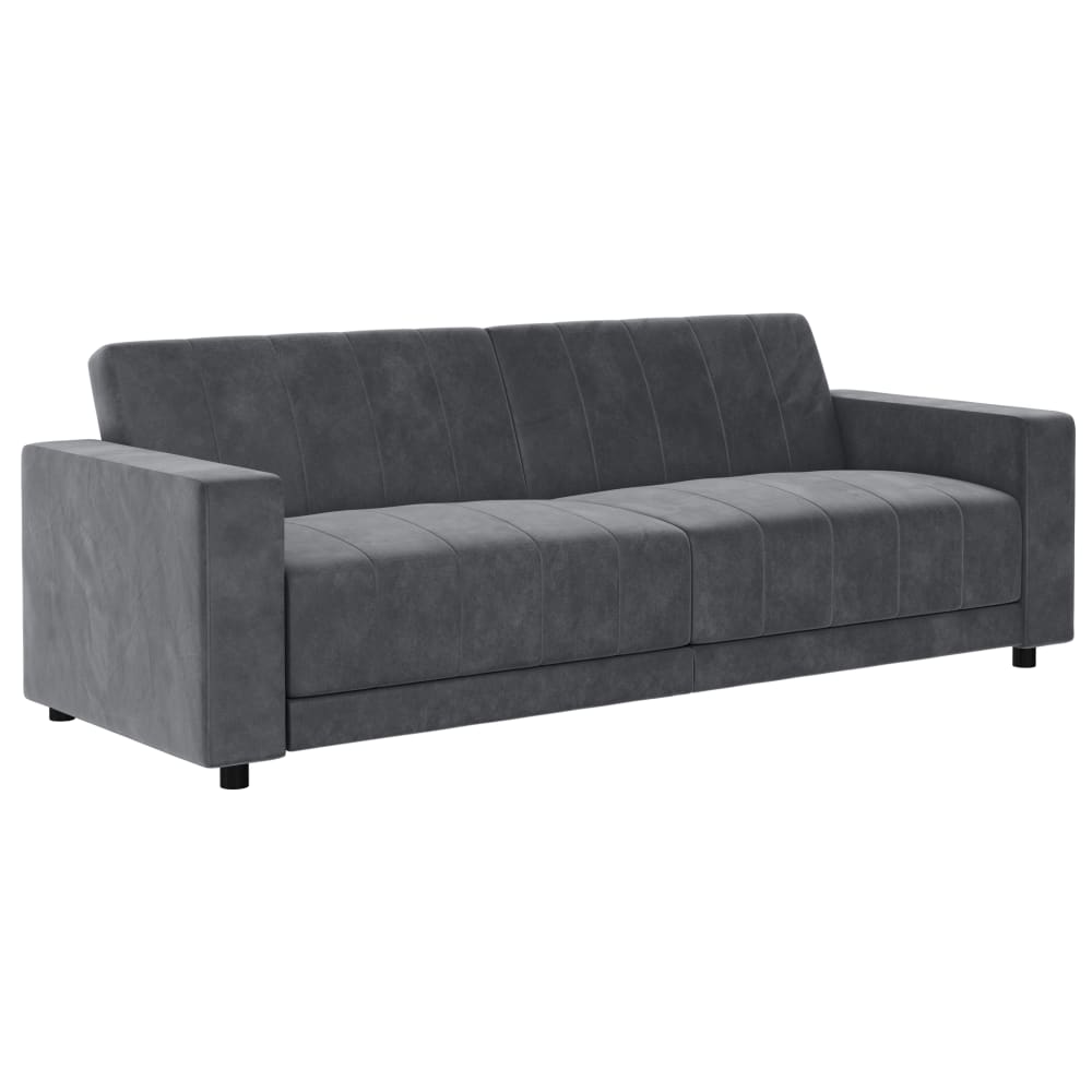 Canapé-lit 3 places en velours anthracite