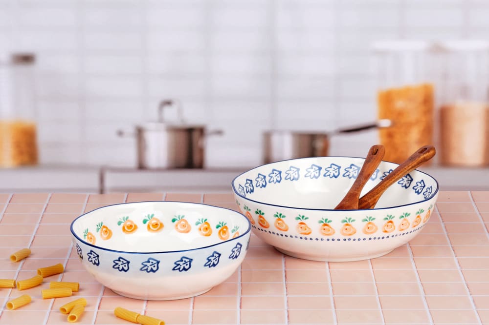 2-teiliges Salatschalen Ø23,5cm und Ø28cm - Zitrusfrucht -