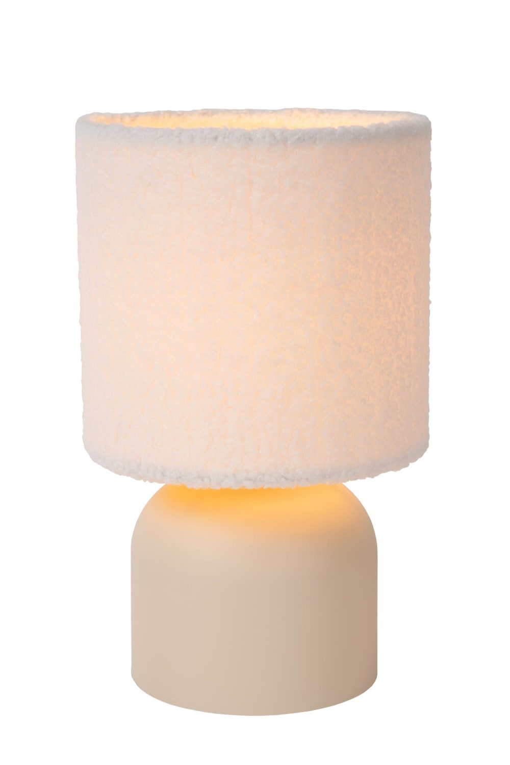 lampara de mesa de algodon 1xe14 beige