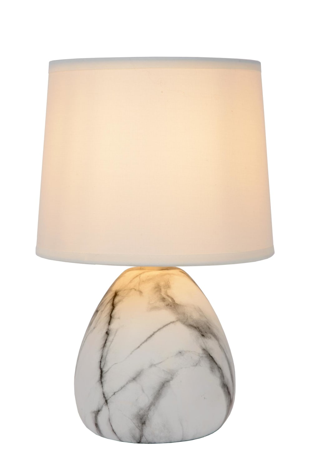 lampara de mesa de ceramica 1xe14 blanco