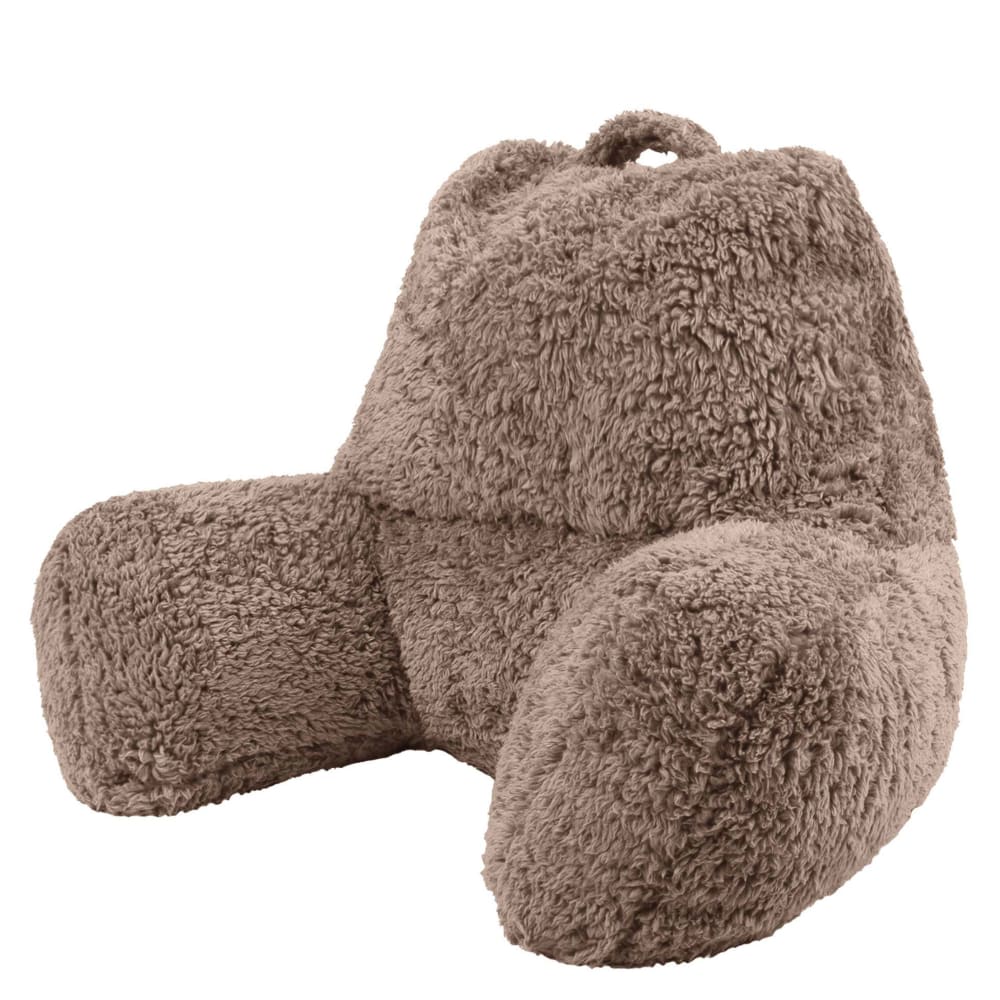 Coussin de soutien en polaire sherpa brun moka